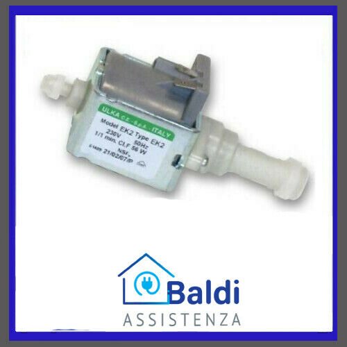 RICAMBIO POMPA ULKA EK2 56W 230V 15.5bar 650cc PER MACCHINA CAFFE' DE LONGHI