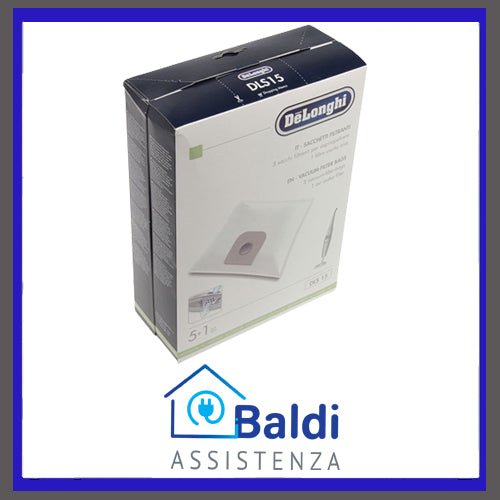 SACCHETTI FILTRI DL15 DLS15 PER ASPIRAPOLVERE SCOPA ELETTRICA DE' LONGHI XCA