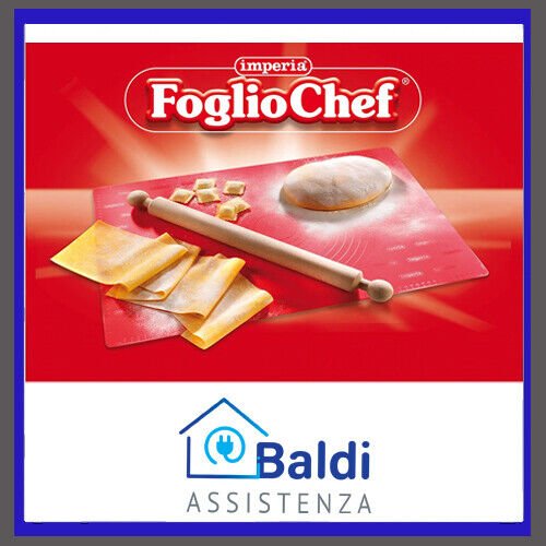 TAPPETINO SPIANATOIA IN SILICONE CON MATTARELLO IMPERIA FOGLIO CHEF 40X60
